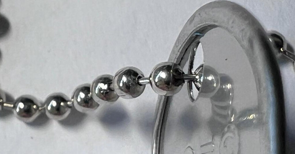 Corrente de Bolinha para Dog Tag em Aço Inox – 2.4 mm