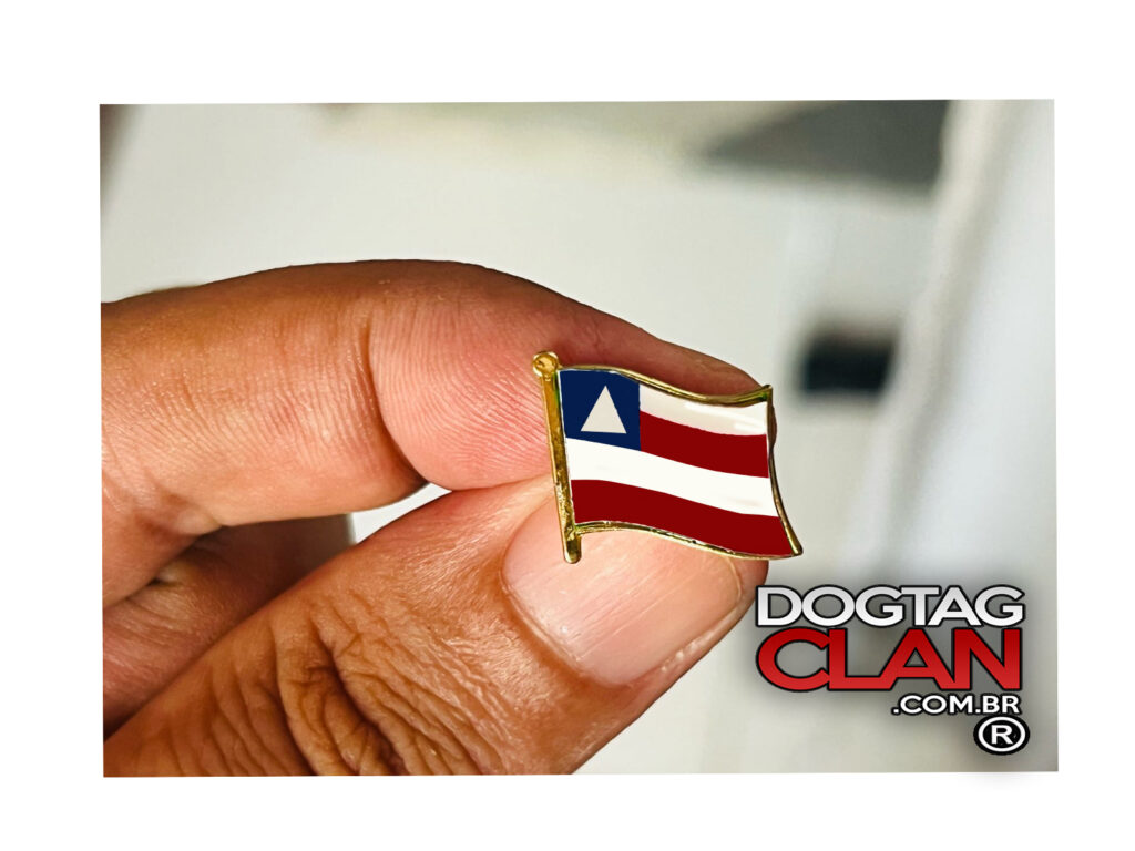 Pin da Bandeira da Bahia em metal latão – símbolo de orgulho e identidade | DogTagClan