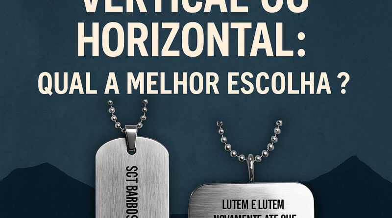 gravar na dog tag deitada ou em pé