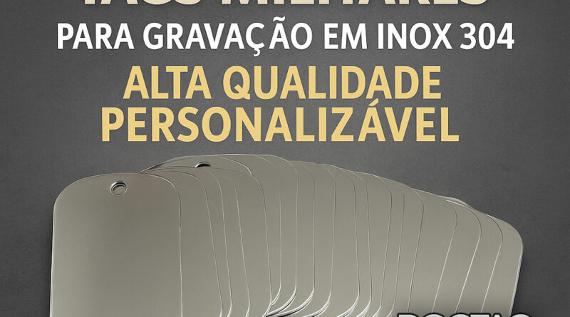 Kit 100 Dog Tags em Inox 304 para Gravação Personalizada – DogTagClan
