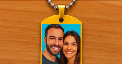 Dog Tag com Imagem Gravada em Aço Inox – Presente Inesquecíve