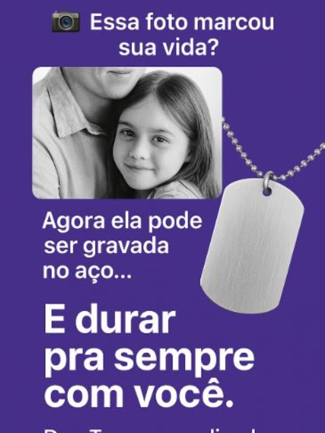 dog tag com imagem