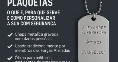 Plaqueta de identificação militar personalizada com nome e tipo sanguíneo – DogTagClan