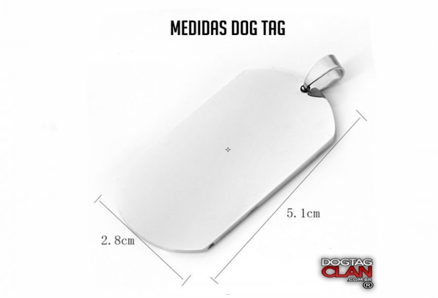 tamanho dog tag