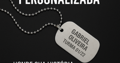 ✅ Texto alternativo (Alt text): Corrente militar personalizada com dog tag em aço inox e gravação profissional – DogTagClan