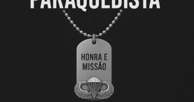 Cordão paraquedista com dog tag personalizada – honra gravada no peito