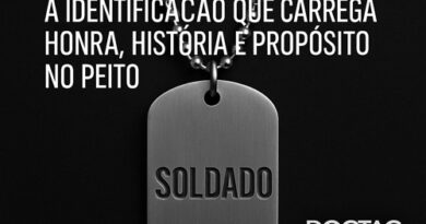 Tag Soldado personalizada em aço inox com gravação – símbolo de honra, história e propósito