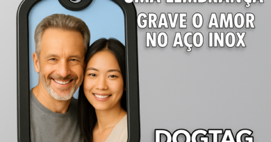 Dog tag com foto gravada em aço inox – presente personalizado com nome e imagem para eternizar lembranças