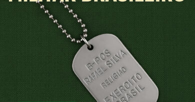 Dog Tag Militar Brasileiro personalizada com corrente e gravação em aço inox