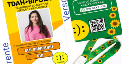 Crachá de identificação para Transtorno Bipolar com QR Code, nome, foto e informações de emergência – DogTagClan.