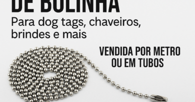 Corrente de bolinha para dog tag, chaveiros e brindes – vendida por metro ou em tubos pela DogTagClan