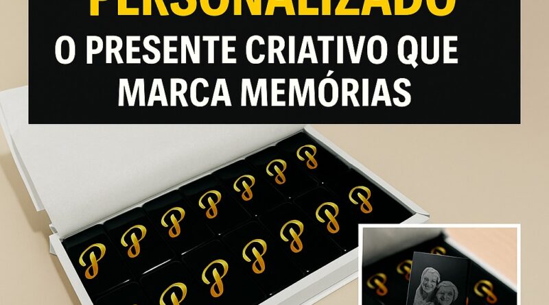 Dominó personalizado com foto e nome gravado – presente exclusivo DogTagClan