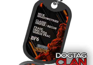 Dog tag personalizada com design do Battlefield 6, ideal para clãs e campeonatos gamers