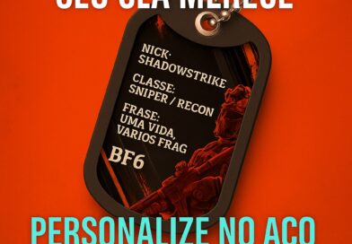 Dog Tag personalizada para clã – gravação em aço inox com logo e nick dos jogadores – DogTagClan