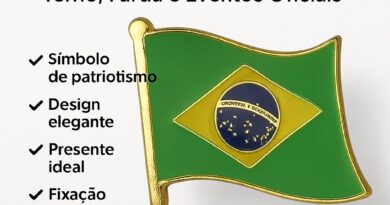 Pin Bandeira do Brasil em metal – Broche de lapela para terno, farda e eventos oficiais