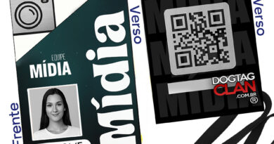 Crachá Mídia para Igreja em PVC – Identificação personalizada com nome e foto da equipe de mídia.