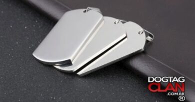 Dog tag grossa em aço inox 316 com 1.6 mm de espessura – personalização premium ponta de diamante – DogTagClan.