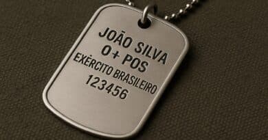 Dog tag militar original personalizada em aço inox com gravação em alto relevo – DogTagClan