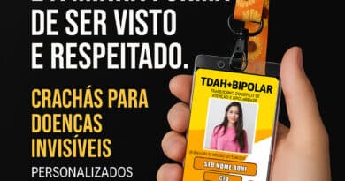 Crachá de identificação personalizado para doenças invisíveis — modelo DogTagClan com nome, foto e QR Code
