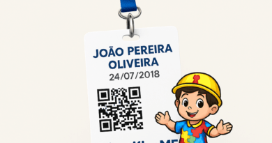 Crachá de Identificação IdentificaME com QR Code – Modelo Infantil para TEA, TDAH e Emergências