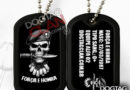 Dog Tag personalizada com gravação Força e Honra em aço inox, corrente militar e acabamento profissional – DogTagClan