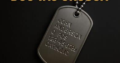 Dog tag grossa em aço inox 316L com corrente militar, modelo robusto para gravação personalizada
