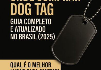 Imagem sobre onde comprar dog tag no Brasil, com destaque para a DogTagClan como loja especializada