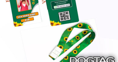 Cordão de Girassol para Doenças Crônicas com Crachá de Identificação e QR Code