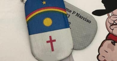 Dog tag personalizada com a bandeira de Pernambuco em aço inox – DogTagClan
