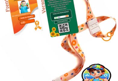 Crachá TDAH Personalizado com QR Code e Cordão de Acessibilidade