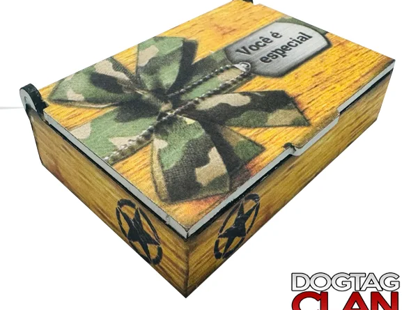 Dog tag militar personalizada em aço inox como presente com significado real para militares em 2026, representando honra, identidade e memória