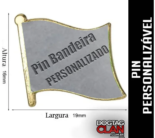 Pin de bandeira personalizado em metal representando identidade, orgulho nacional e pertencimento em 2026