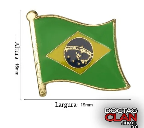 Pin personalizado de estado ou município em metal, fabricado sob medida pela DogTagClan para representar identidade regional, cidades e estados do Brasil.