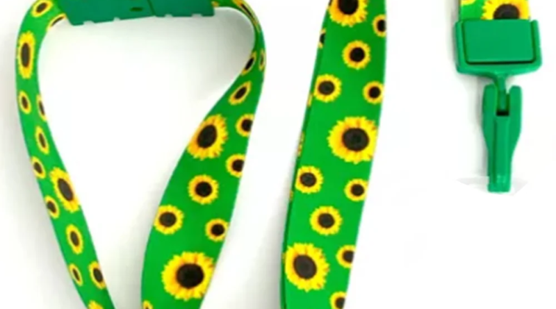 Cordão de girassol com crachá de identificação personalizado para deficiência oculta com QR Code – DogTagClan