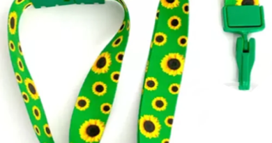 Cordão de girassol para TDAH e deficiências ocultas com crachá de identificação personalizado e QR Code