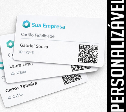 Cartão PVC para academia com QR Code e NFC para controle de acesso e fidelidade