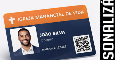 Cartão de membro em PVC personalizado para igreja com foto, nome e QR Code no formato padrão cartão de crédito
