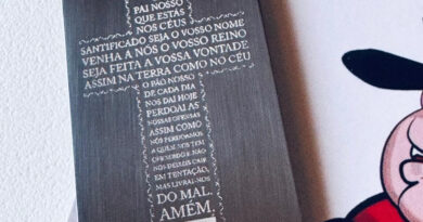 Dog Tag Pai Nosso em aço inox com gravação ponta de diamante, colar cristão masculino personalizado
