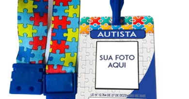 Crachá de identificação para autismo e deficiências ocultas personalizado, usado por prefeituras e órgãos públicos