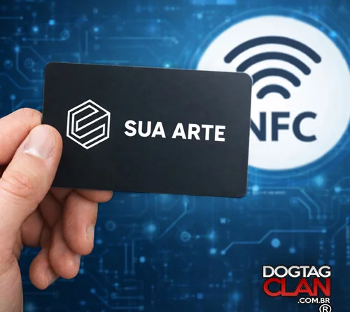 Crachá NFC personalizado 13,56MHz com chip Mifare 1K para controle de acesso e cartão digital por aproximação