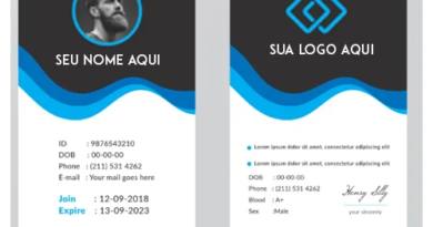 Crachá personalizado em PVC com nome, foto, cargo e logo para identificação profissional