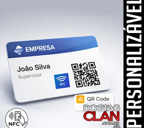 Cartão assistencial personalizado em PVC 0,76mm com QR Code e NFC opcional para identificação de associados e controle de acesso