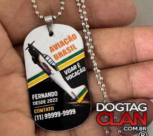 dog tag personalizada em São Paulo com entrega rápida gravação em aço inox com nome e dados
