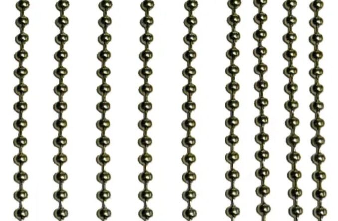 corrente de bolinha 2.4 mm para dog tag em aço inox tamanho personalizado para chaveiro e identificação