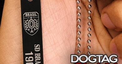 Colar tático personalizado em aço inox com gravação profunda feita com ponta de diamante que não apaga