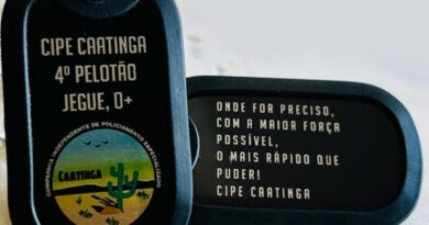 Simulador de dog tag personalizada no site DogTagClan mostrando pré-visualização antes da gravação em aço inox