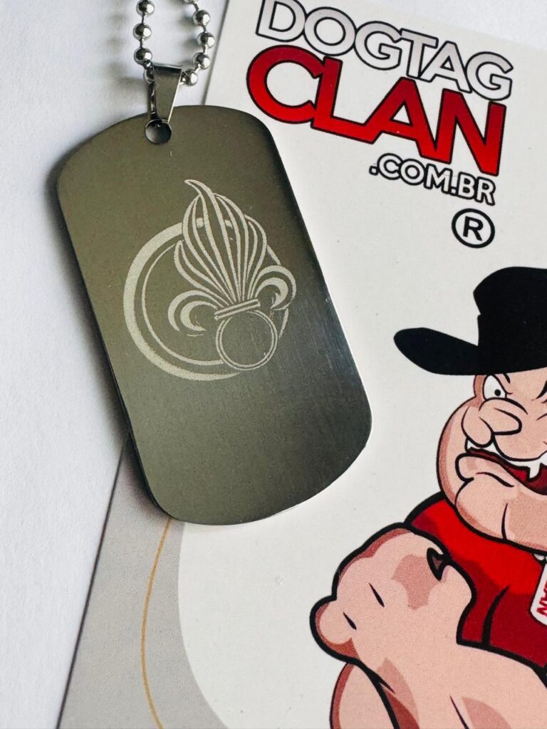 Dog Tag Legião Estrangeira Francesa em Aço Inox DogTagClan