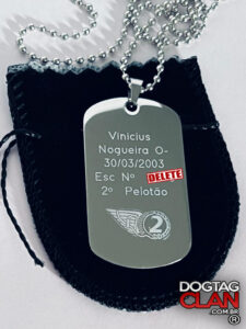 Dog Tag em Aço Inox Premium 316L personalizada