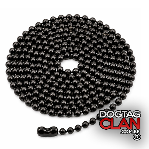 Corrente de bolinha preta ferro Black Piano