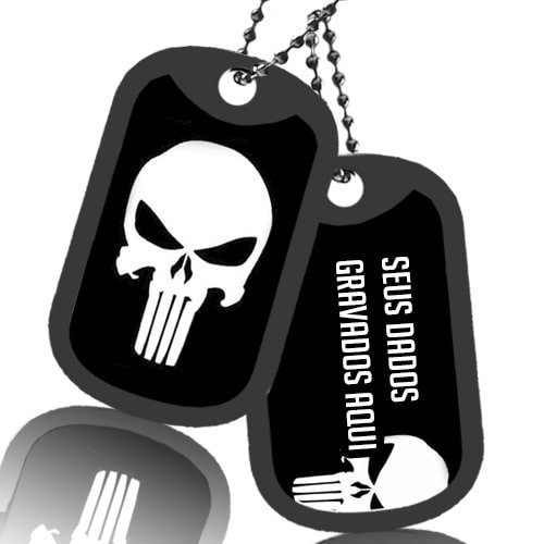 Dog Tag Justiceiro Simples